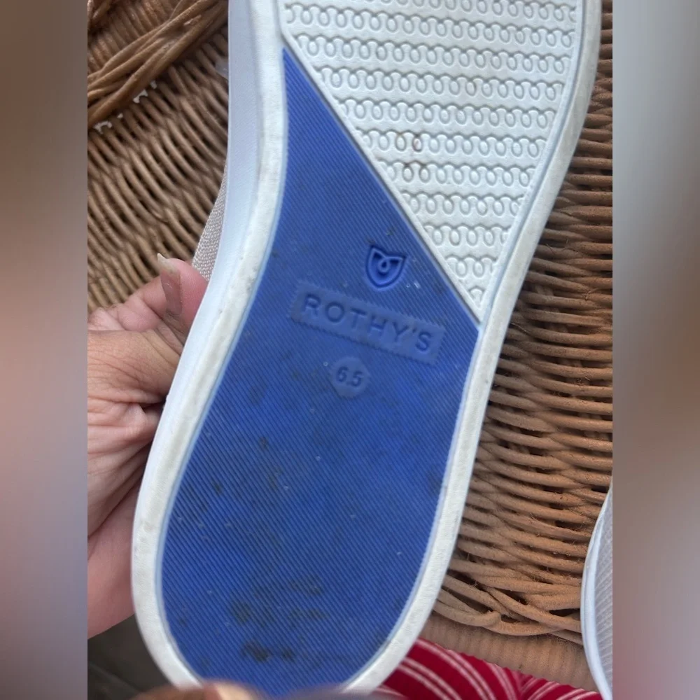 Rothy’s The Original Slip On Sneaker in Sand - Picture 6 of 6